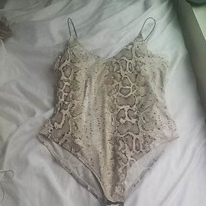Snake skin pattern body suit